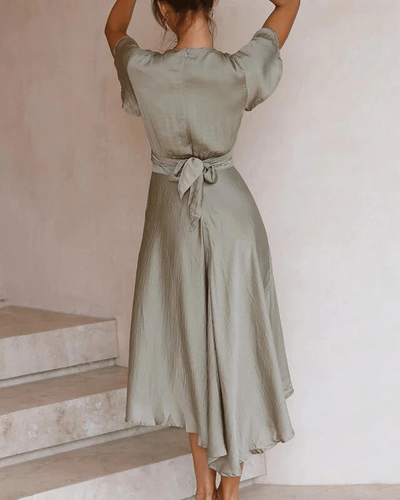 Knoten-Detail V-Ausschnitt Sommerkleid für Damen