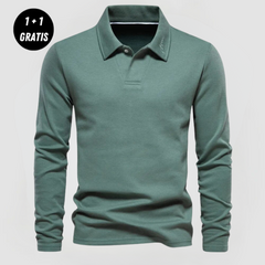 SAMUEL - ELEGANTES LANGARM-POLOSHIRT (1+1 GRATIS) in Grün