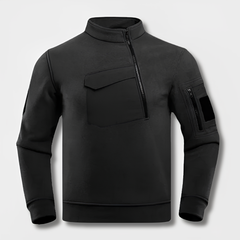 Moderne taktische Fleecejacke - Georgius in Schwarz