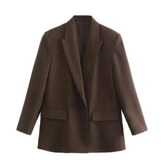 Moderner Oversize-Blazer für Damen | Lang in Braun