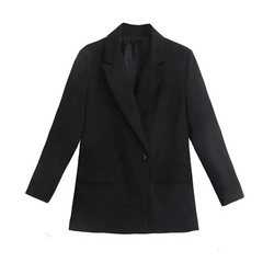 Moderner Oversize-Blazer für Damen | Lang in Schwarz