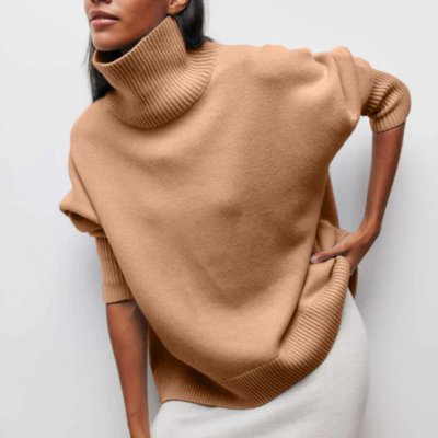Moderner Pullover in Übergröß für Damen | Rollkragen