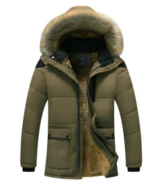 Lässiger Winterparka mit Kapuze - Caleb in Kaffee