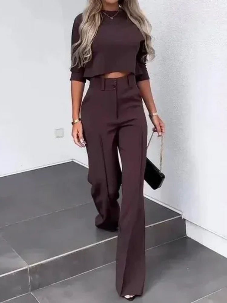 Modernes Oberteil-Set für Dame | Hose und oberteil