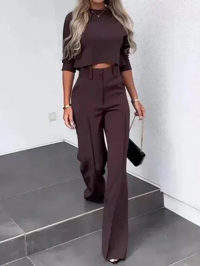 Modernes Oberteil-Set für Dame | Hose und oberteil