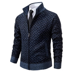 Modische Herren-Winterjacke mit Reißverschluss - Holger in Blau