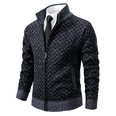 Modische Herren-Winterjacke mit Reißverschluss - Holger in Dunkelgrau
