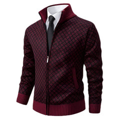 Modische Herren-Winterjacke mit Reißverschluss - Holger in Rot