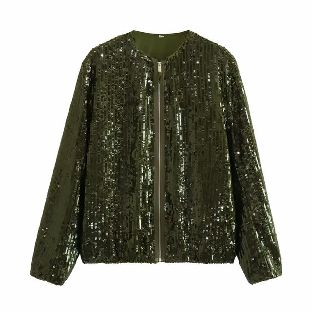 Modische Jacke mit Pailletten für Frauen - Melitta