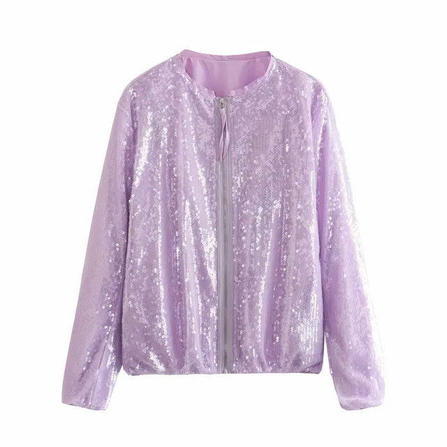 Modische Jacke mit Pailletten für Frauen - Melitta