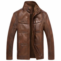 Modische Lederjacke für Männer - Falko in Braun