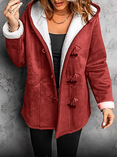 Modische Winterjacke für Frauen - Malina in Weinrot