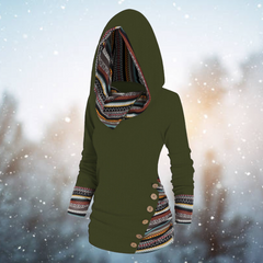 Modischer Kapuzenpullover für Frauen - Felicia in Grün