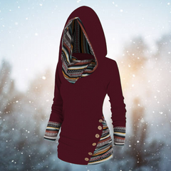 Modischer Kapuzenpullover für Frauen - Felicia in Rot