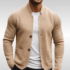 Moritz | Herren Gesteppte Stehkragenjacke Zweiknopf in Beige