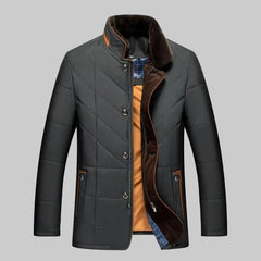 Moritz | Herren Luxuriöse Stehkragen Winterjacke in Grau