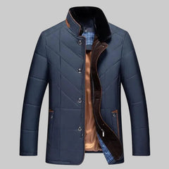 Moritz | Herren Luxuriöse Stehkragen Winterjacke in Blau