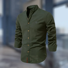 Moritz | Herren Langarmshirt Vielseitig in Dunkelgrün
