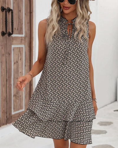 Ärmelloses Sommerkleid mit Print für Damen