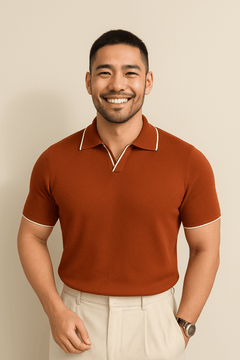 Casimir - Weiches Poloshirt in Braun