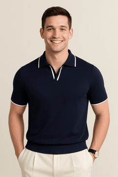 Casimir - Weiches Poloshirt in Dunkelblau