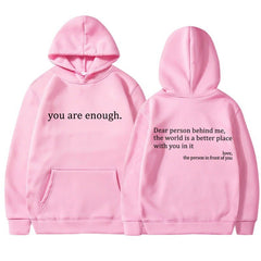 Unisex Kapuzenpullover mit Kängurutasche | Kapuze mit Kordelzug in Rosa