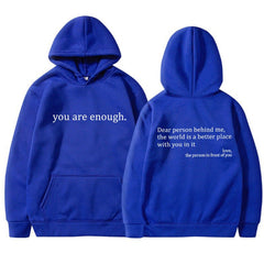 Unisex Kapuzenpullover mit Kängurutasche | Kapuze mit Kordelzug in Blau
