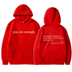 Unisex Kapuzenpullover mit Kängurutasche | Kapuze mit Kordelzug in Rot