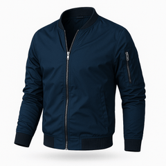 Bomberjacke Herren | Leicht Mit Reißverschluss in Blau