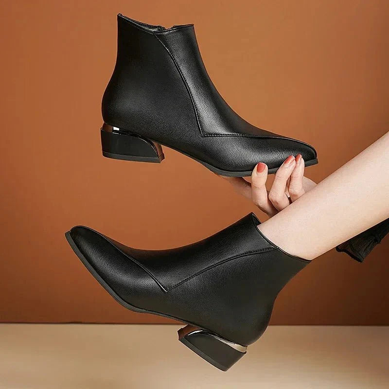 Spitzer Zehenpartie Stiefeletten für Damen