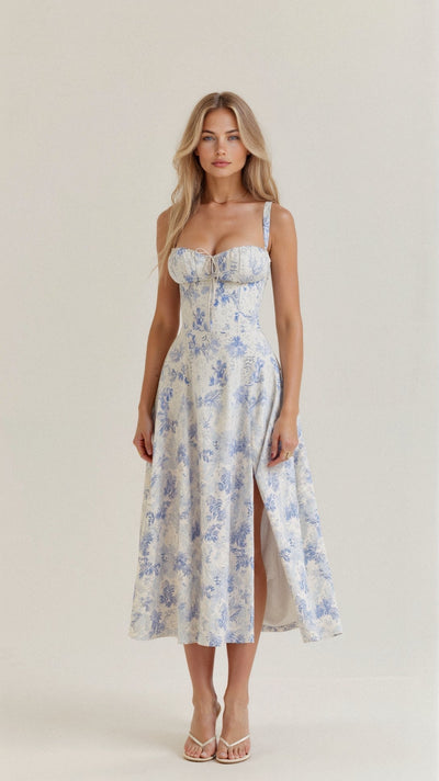 Arabella Tailliertes Damenkleid mit Schnürung und Herzausschnitt