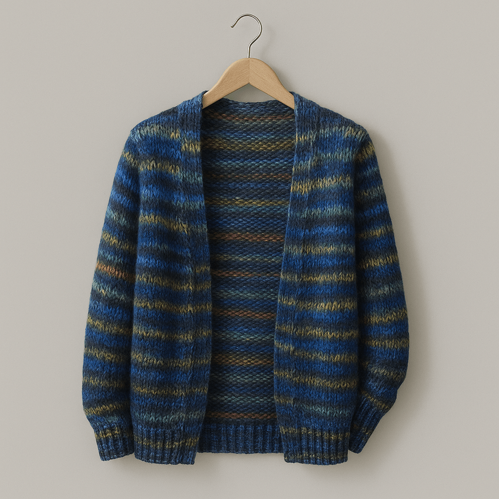 Modische Damen Strickjacke | Mehrfarbig