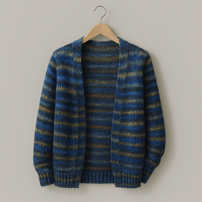 Modische Damen Strickjacke | Mehrfarbig
