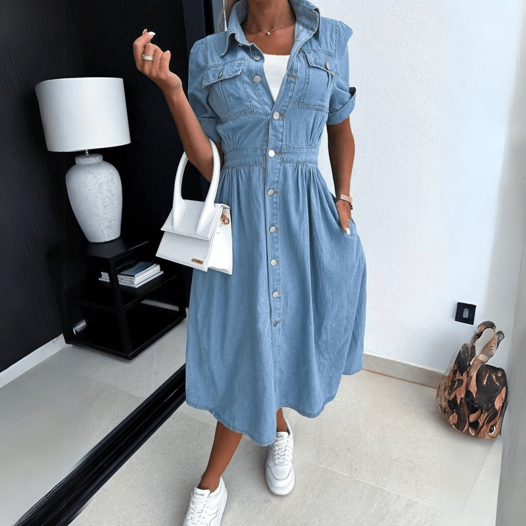 Midikleid mit Knöpfen für Damen