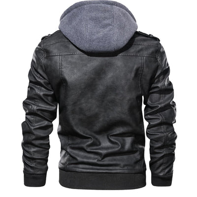 Kapuze Premium Bikerjacke für Herren | Lässig
