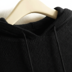 Celeste Cashmere Cloud Hoodie in Black