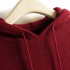 Celeste Cashmere Cloud Hoodie in Merlot