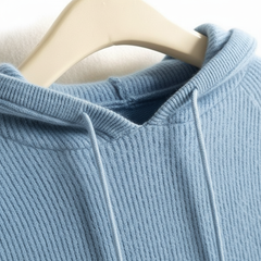 Celeste Cashmere Cloud Hoodie in Blue