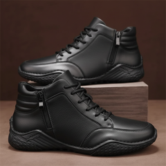 Bergmann Leder Boots in Schwarz