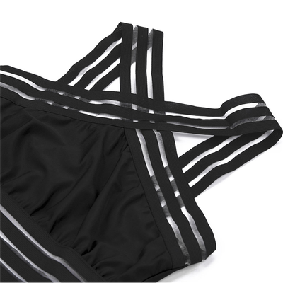 Yusleidy® | Damen Einteiliger Badeanzug Schwarz