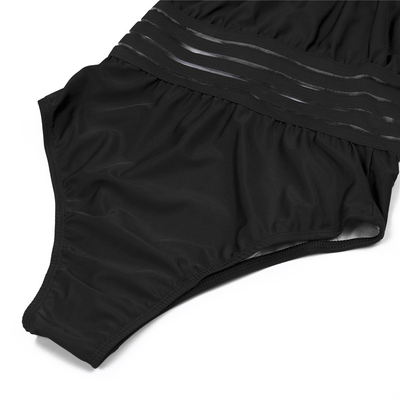 Yusleidy® | Damen Einteiliger Badeanzug Schwarz