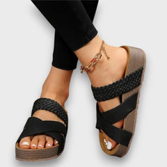 Olyssa –  Komfort Sandalen in Schwarz