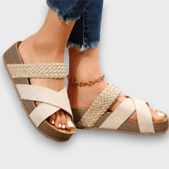 Olyssa –  Komfort Sandalen in Beige