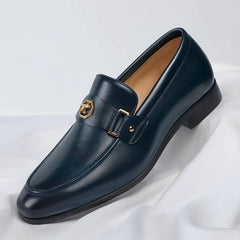 Niklas | Herren Exklusive Leder Loafer in Marine