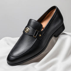 Niklas | Herren Exklusive Leder Loafer in Schwarz