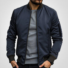 Niklas | Herren Klassische Bomber Übergangsjacke in Dunkelblau
