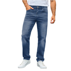 Nils | Herren Straight-Leg Jeans mit Stretch in Dunkelblau