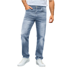 Nils | Herren Straight-Leg Jeans mit Stretch in Hellblau