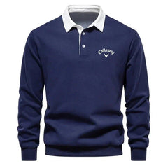 Noah | Herren Eleganter Polopullover in Marineblau