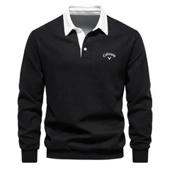 Noah | Herren Eleganter Polopullover in Schwarz
